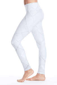 Marble Tiles Leggings - White