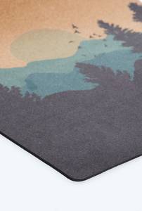 CORKPro Mat - Artists Collection - Mountains (Blue)